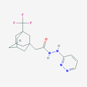 molecular formula C17H21F3N4O B7019511 N'-pyridazin-3-yl-2-[3-(trifluoromethyl)-1-adamantyl]acetohydrazide 
