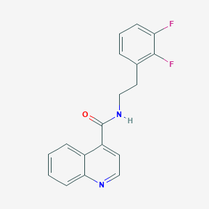 molecular formula C18H14F2N2O B7019529 N-[2-(2,3-difluorophenyl)ethyl]quinoline-4-carboxamide 