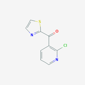 molecular formula C9H5ClN2OS B070196 2-Chloro-3-(2-thiazolylcarbonyl)pyridine CAS No. 191220-43-6