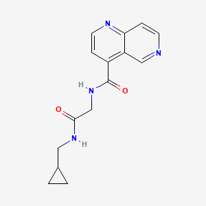 molecular formula C15H16N4O2 B7019671 N-[2-(cyclopropylmethylamino)-2-oxoethyl]-1,6-naphthyridine-4-carboxamide 