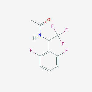 molecular formula C10H8F5NO B7019682 N-[1-(2,6-difluorophenyl)-2,2,2-trifluoroethyl]acetamide 