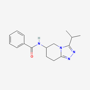 molecular formula C16H20N4O B7019707 N-(3-propan-2-yl-5,6,7,8-tetrahydro-[1,2,4]triazolo[4,3-a]pyridin-6-yl)benzamide 