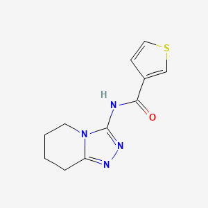 molecular formula C11H12N4OS B7019763 N-(5,6,7,8-tetrahydro-[1,2,4]triazolo[4,3-a]pyridin-3-yl)thiophene-3-carboxamide 