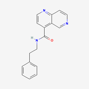 molecular formula C17H15N3O B7019783 N-(2-phenylethyl)-1,6-naphthyridine-4-carboxamide 