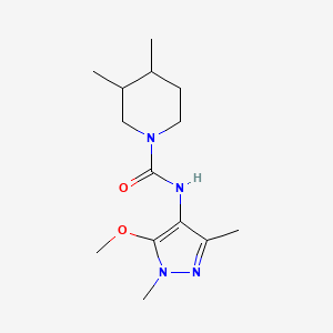 molecular formula C14H24N4O2 B7019891 N-(5-methoxy-1,3-dimethylpyrazol-4-yl)-3,4-dimethylpiperidine-1-carboxamide 
