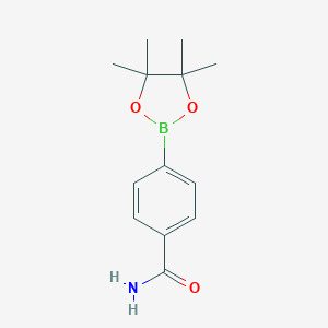 molecular formula C13H18BNO3 B070199 4-(4,4,5,5-Tetramethyl-1,3,2-dioxaborolan-2-yl)benzamide CAS No. 179117-44-3