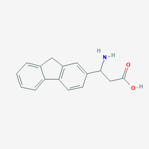 molecular formula C16H15NO2 B070201 3-amino-3-(9H-fluoren-2-yl)propanoic acid CAS No. 188813-10-7