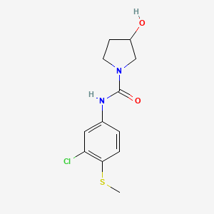 molecular formula C12H15ClN2O2S B7020126 N-(3-chloro-4-methylsulfanylphenyl)-3-hydroxypyrrolidine-1-carboxamide 