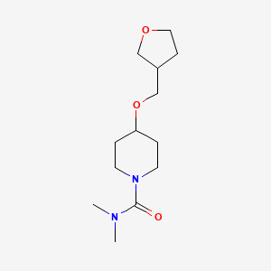 molecular formula C13H24N2O3 B7020133 N,N-dimethyl-4-(oxolan-3-ylmethoxy)piperidine-1-carboxamide 