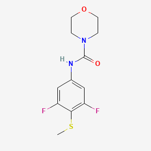 molecular formula C12H14F2N2O2S B7020209 N-(3,5-difluoro-4-methylsulfanylphenyl)morpholine-4-carboxamide 