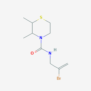 molecular formula C10H17BrN2OS B7020210 N-(2-bromoprop-2-enyl)-2,3-dimethylthiomorpholine-4-carboxamide 