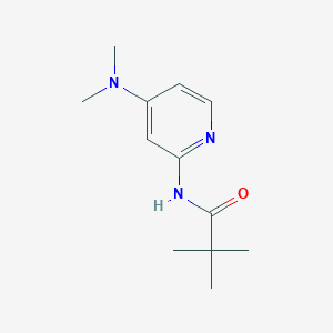 molecular formula C12H19N3O B7020218 N-[4-(dimethylamino)pyridin-2-yl]-2,2-dimethylpropanamide 