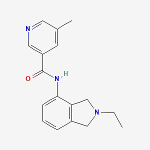 molecular formula C17H19N3O B7020229 N-(2-ethyl-1,3-dihydroisoindol-4-yl)-5-methylpyridine-3-carboxamide 