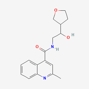 molecular formula C17H20N2O3 B7020296 N-[2-hydroxy-2-(oxolan-3-yl)ethyl]-2-methylquinoline-4-carboxamide 