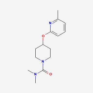 molecular formula C14H21N3O2 B7020464 N,N-dimethyl-4-(6-methylpyridin-2-yl)oxypiperidine-1-carboxamide 