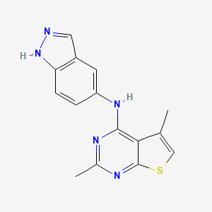 molecular formula C15H13N5S B7020594 N-(1H-indazol-5-yl)-2,5-dimethylthieno[2,3-d]pyrimidin-4-amine 