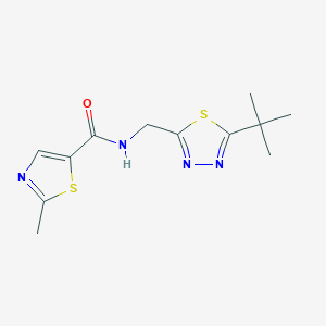 molecular formula C12H16N4OS2 B7020826 N-[(5-tert-butyl-1,3,4-thiadiazol-2-yl)methyl]-2-methyl-1,3-thiazole-5-carboxamide 