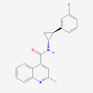 molecular formula C20H17FN2O B7020839 N-[(1R,2S)-2-(3-fluorophenyl)cyclopropyl]-2-methylquinoline-4-carboxamide 