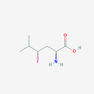 molecular formula C7H14FNO2 B070211 (2R,4S)-2-Amino-4-fluoro-5-methylhexanoic acid CAS No. 191986-92-2