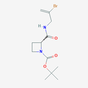 molecular formula C12H19BrN2O3 B7021116 tert-butyl (2R)-2-(2-bromoprop-2-enylcarbamoyl)azetidine-1-carboxylate 