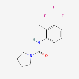 molecular formula C13H15F3N2O B7021124 N-[2-methyl-3-(trifluoromethyl)phenyl]pyrrolidine-1-carboxamide 