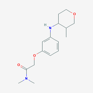 molecular formula C16H24N2O3 B7021157 N,N-dimethyl-2-[3-[(3-methyloxan-4-yl)amino]phenoxy]acetamide 