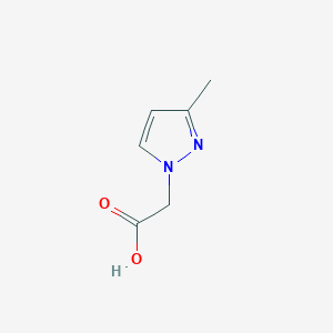 molecular formula C6H8N2O2 B070212 (3-methyl-1H-pyrazol-1-yl)acetic acid CAS No. 180741-30-4