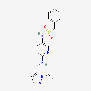 molecular formula C18H21N5O2S B7021214 N-[6-[(2-ethylpyrazol-3-yl)methylamino]pyridin-3-yl]-1-phenylmethanesulfonamide 
