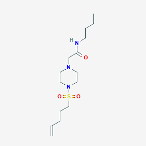 molecular formula C15H29N3O3S B7021574 N-butyl-2-(4-pent-4-enylsulfonylpiperazin-1-yl)acetamide 