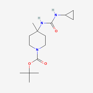 molecular formula C15H27N3O3 B7021617 Tert-butyl 4-(cyclopropylcarbamoylamino)-4-methylpiperidine-1-carboxylate 