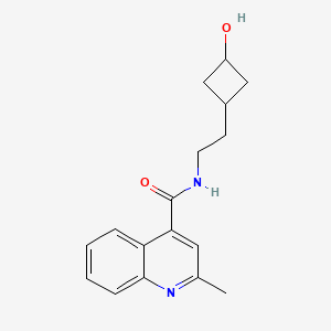 molecular formula C17H20N2O2 B7021926 N-[2-(3-hydroxycyclobutyl)ethyl]-2-methylquinoline-4-carboxamide 
