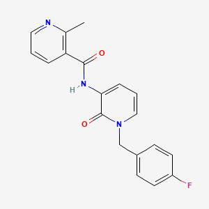 molecular formula C19H16FN3O2 B7022205 N-[1-[(4-fluorophenyl)methyl]-2-oxopyridin-3-yl]-2-methylpyridine-3-carboxamide 