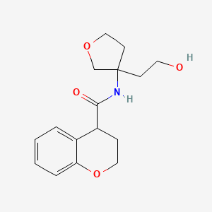 molecular formula C16H21NO4 B7022219 N-[3-(2-hydroxyethyl)oxolan-3-yl]-3,4-dihydro-2H-chromene-4-carboxamide 