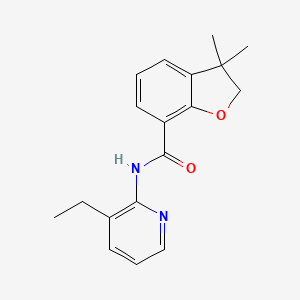 molecular formula C18H20N2O2 B7022261 N-(3-ethylpyridin-2-yl)-3,3-dimethyl-2H-1-benzofuran-7-carboxamide 
