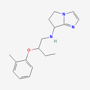 molecular formula C17H23N3O B7022346 N-[2-(2-methylphenoxy)butyl]-6,7-dihydro-5H-pyrrolo[1,2-a]imidazol-7-amine 