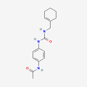 molecular formula C16H21N3O2 B7022367 N-[4-(cyclohexen-1-ylmethylcarbamoylamino)phenyl]acetamide 
