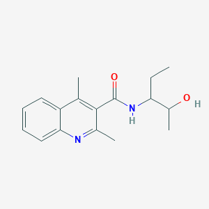 molecular formula C17H22N2O2 B7022384 N-(2-hydroxypentan-3-yl)-2,4-dimethylquinoline-3-carboxamide 