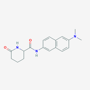 molecular formula C18H21N3O2 B7022688 N-[6-(dimethylamino)naphthalen-2-yl]-6-oxopiperidine-2-carboxamide 