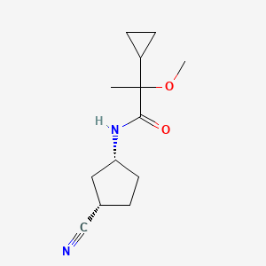 molecular formula C13H20N2O2 B7022760 N-[(1R,3S)-3-cyanocyclopentyl]-2-cyclopropyl-2-methoxypropanamide 