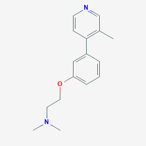 molecular formula C16H20N2O B7022863 N,N-dimethyl-2-[3-(3-methylpyridin-4-yl)phenoxy]ethanamine 