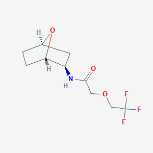 molecular formula C10H14F3NO3 B7022912 N-[(1S,2R,4R)-7-oxabicyclo[2.2.1]heptan-2-yl]-2-(2,2,2-trifluoroethoxy)acetamide 