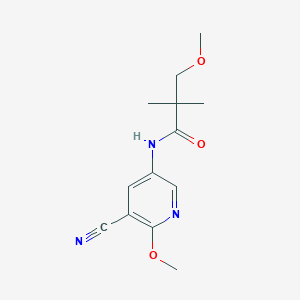 molecular formula C13H17N3O3 B7023052 N-(5-cyano-6-methoxypyridin-3-yl)-3-methoxy-2,2-dimethylpropanamide 