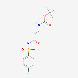 molecular formula C15H21FN2O4S B7023108 tert-butyl N-[3-[[(4-fluorophenyl)-methyl-oxo-lambda6-sulfanylidene]amino]-3-oxopropyl]carbamate 