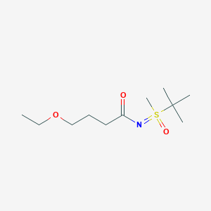 molecular formula C11H23NO3S B7023116 N-(tert-butyl-methyl-oxo-lambda6-sulfanylidene)-4-ethoxybutanamide 