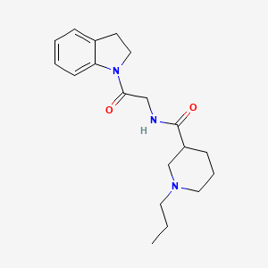 molecular formula C19H27N3O2 B7023145 N-[2-(2,3-dihydroindol-1-yl)-2-oxoethyl]-1-propylpiperidine-3-carboxamide 