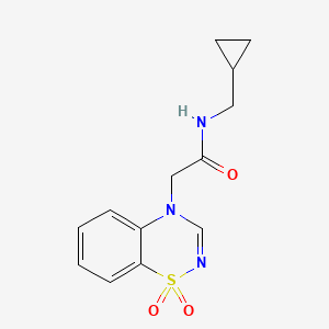 molecular formula C13H15N3O3S B7023466 N-(cyclopropylmethyl)-2-(1,1-dioxo-1lambda6,2,4-benzothiadiazin-4-yl)acetamide 
