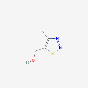 molecular formula C4H6N2OS B070236 (4-Methyl-1,2,3-thiadiazol-5-yl)methanol CAS No. 163008-86-4