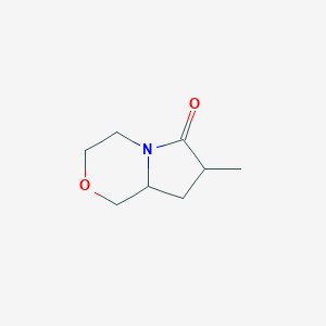 molecular formula C8H13NO2 B070237 7-Methylhexahydro-6H-pyrrolo[2,1-c][1,4]oxazin-6-one CAS No. 186090-08-4