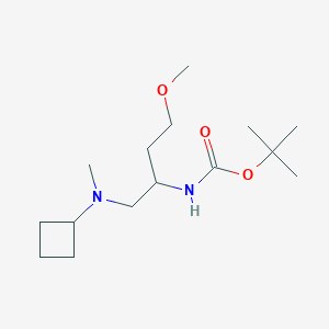 molecular formula C15H30N2O3 B7023799 tert-butyl N-[1-[cyclobutyl(methyl)amino]-4-methoxybutan-2-yl]carbamate 