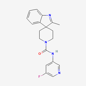 molecular formula C19H19FN4O B7023946 N-(5-fluoropyridin-3-yl)-2-methylspiro[indole-3,4'-piperidine]-1'-carboxamide 